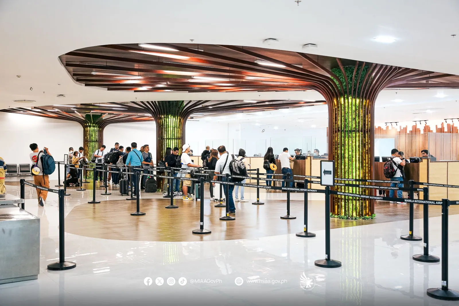 Passport control at NAIA Terminal 3 in Manila